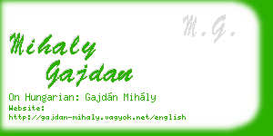 mihaly gajdan business card